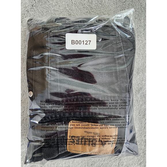 Vintage 90s L.A. Blues High Rise Mom Jeans Size 4 Washed Black Tapered Leg Denim - Picture 12 of 12